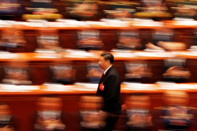 习近平在北京人民大会堂，2018年3月